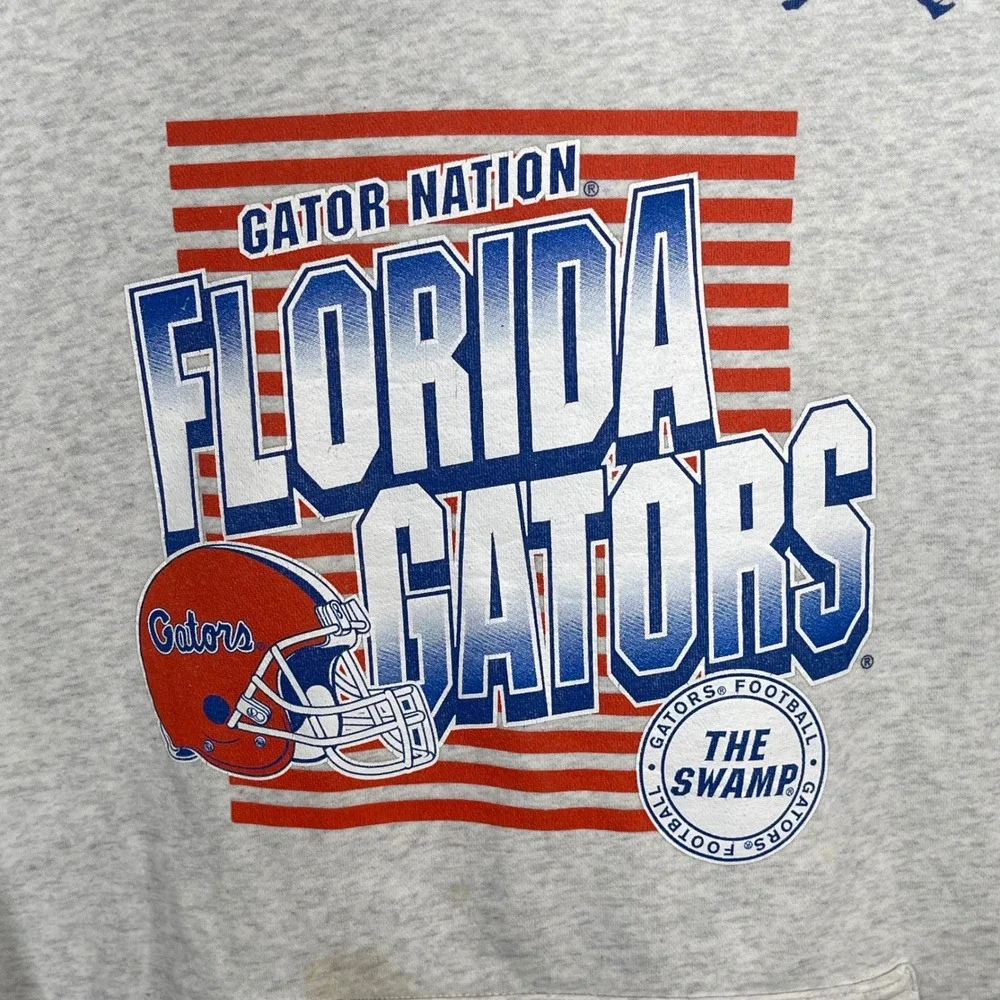 Vintage Air Jordan Florida Gators Hoodie M Gray Gator Nation The Swamp Pullover